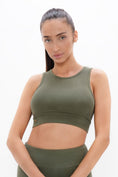 Load image into Gallery viewer, Boston Workout Bra - Green Ash
