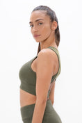 Load image into Gallery viewer, Boston Workout Bra - Green Ash