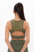 Load image into Gallery viewer, Boston Workout Bra - Green Ash