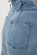 Load image into Gallery viewer, Montana Denim Paperbag Shorts - Sky