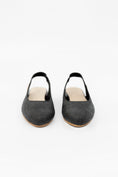 Load image into Gallery viewer, Cannes Slingback Flat - Charcoal Black