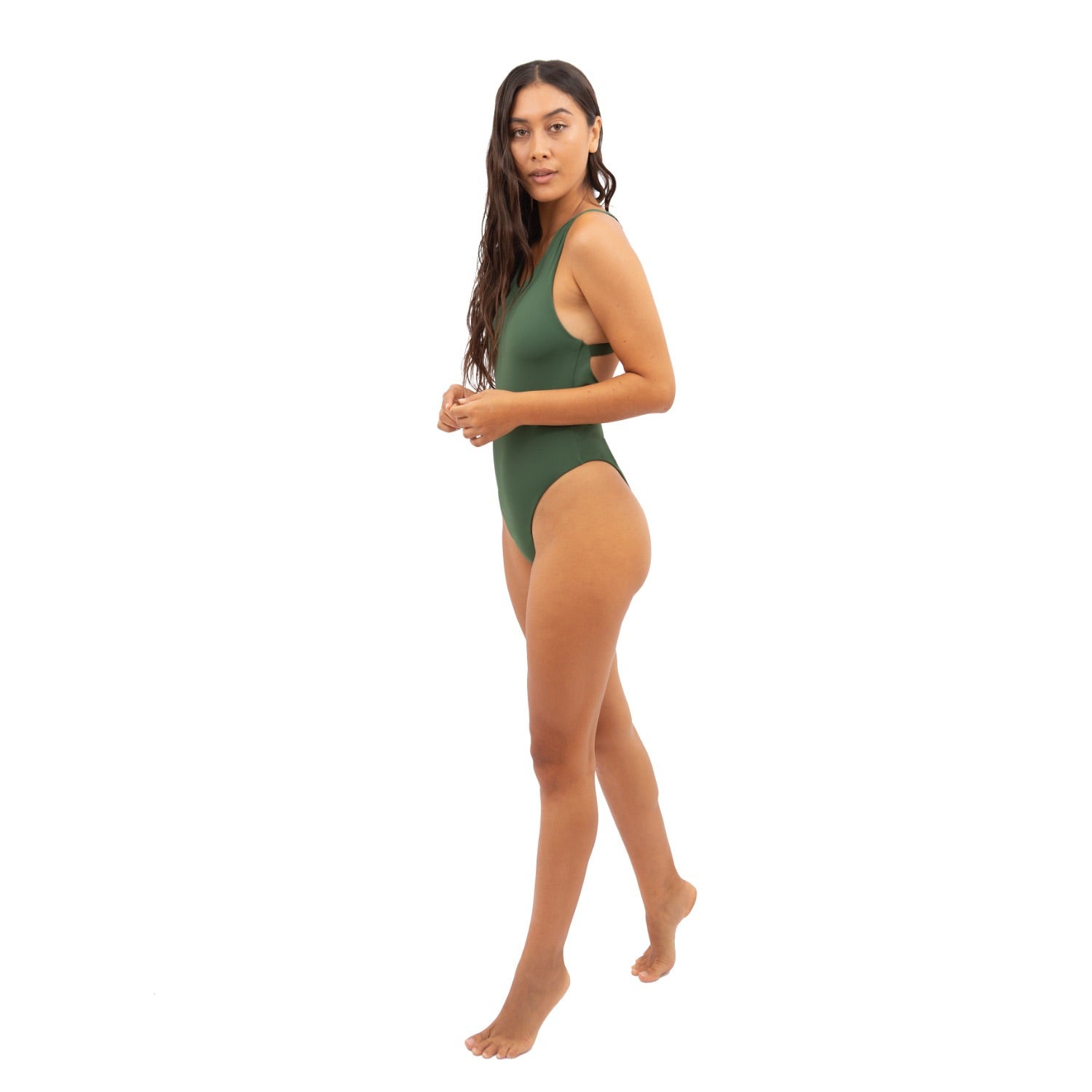 Santorini Swimsuit - Seaweed Green