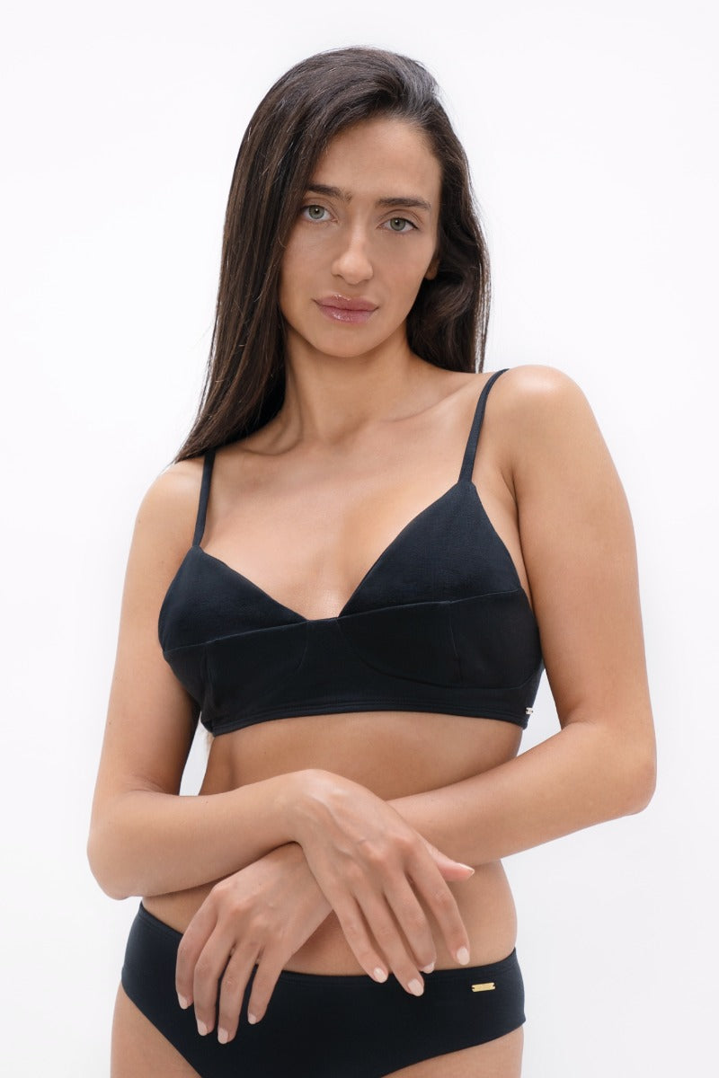 Athens Bra - Black Sand