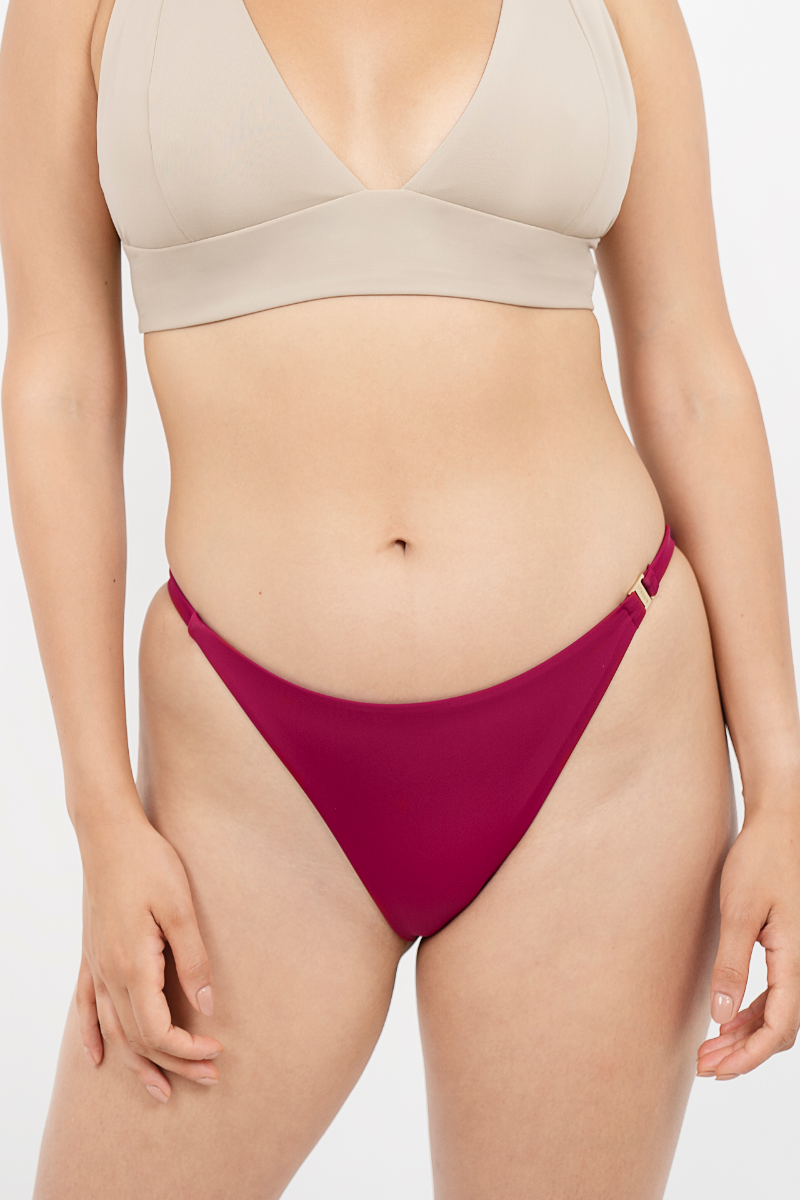 Crete Bikini Bottom - Red Coral