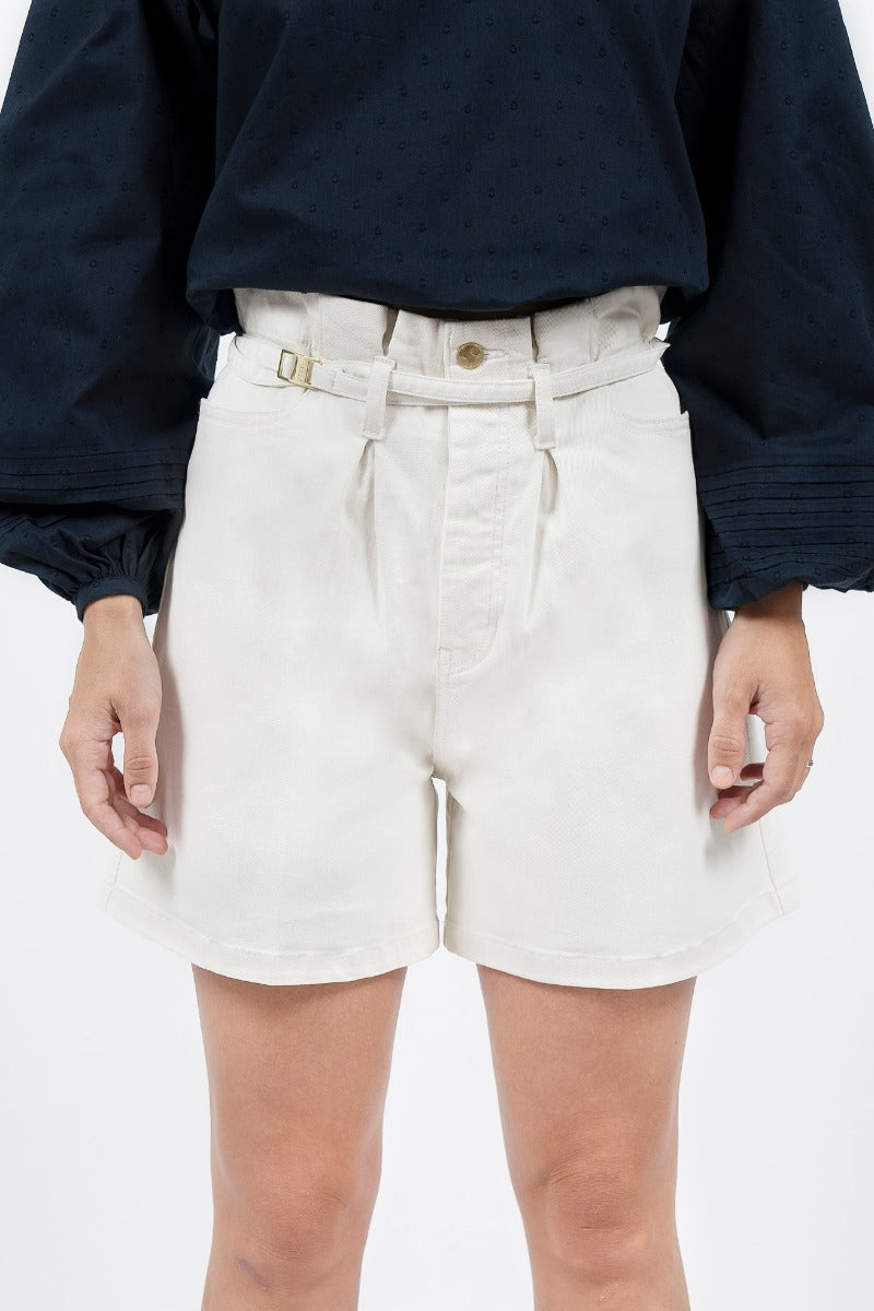 Montana Denim Paperbag Shorts - Alto