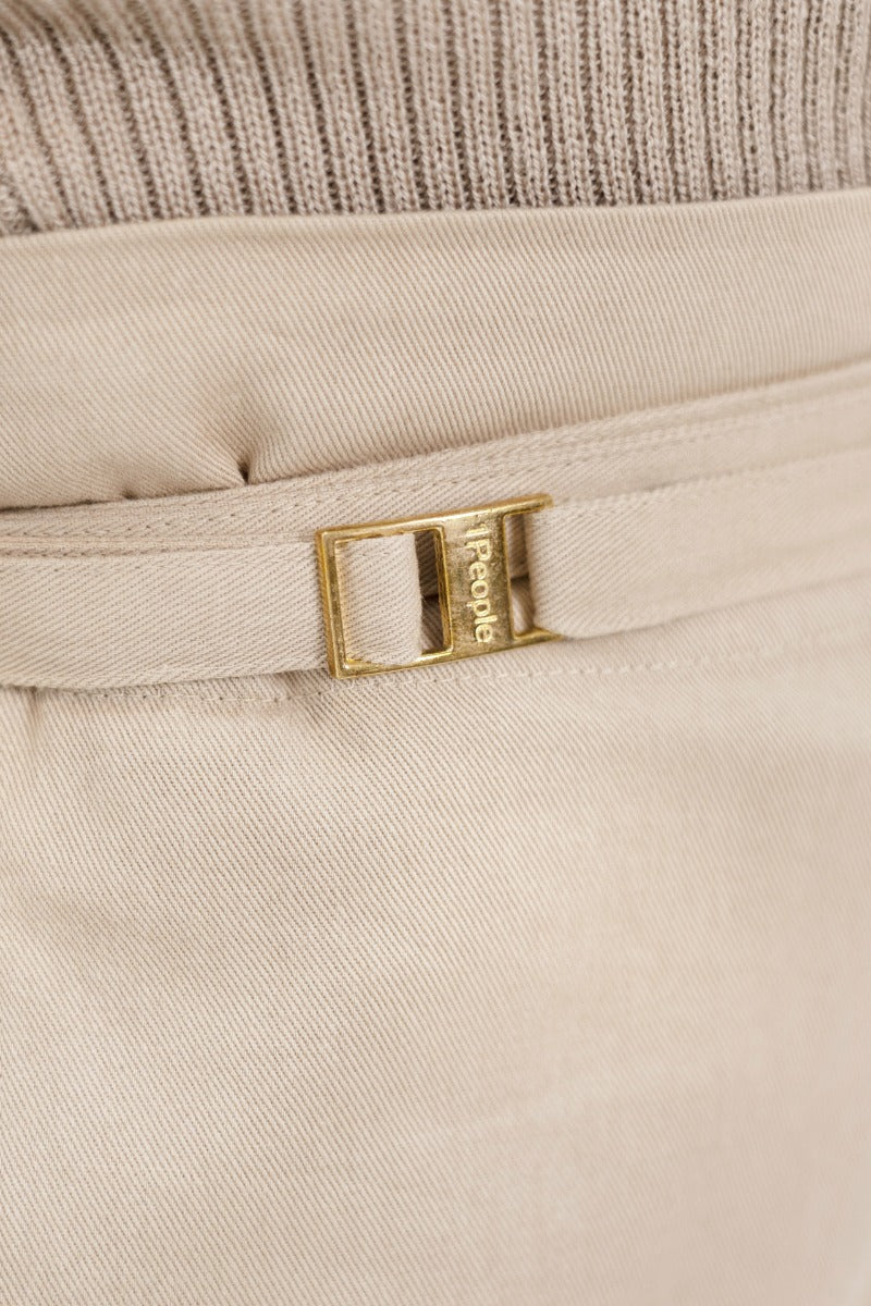 Florence Above Knee Pants - Sand Beige