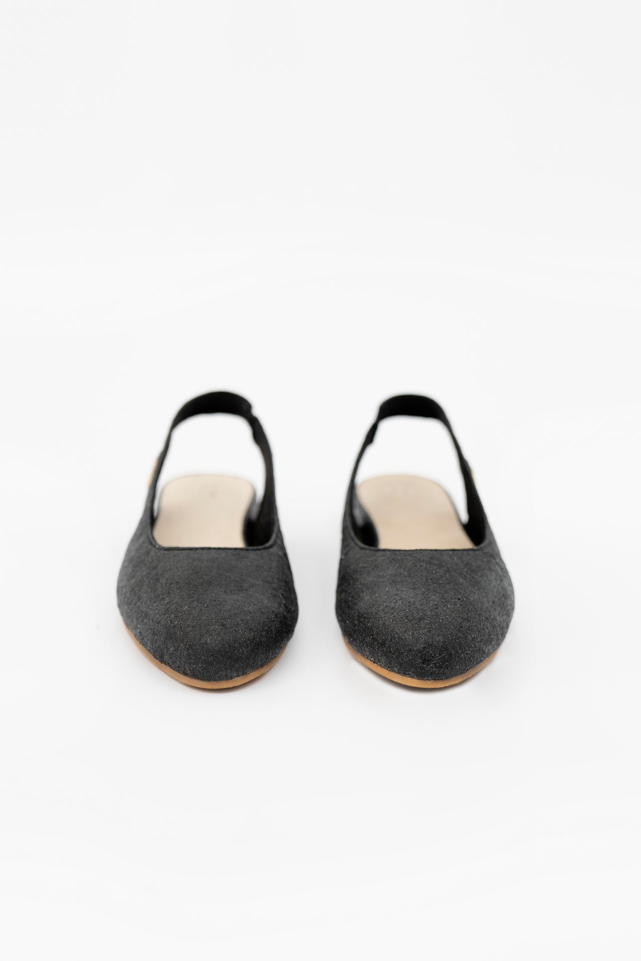 Cannes Slingback Flat - Charcoal Black