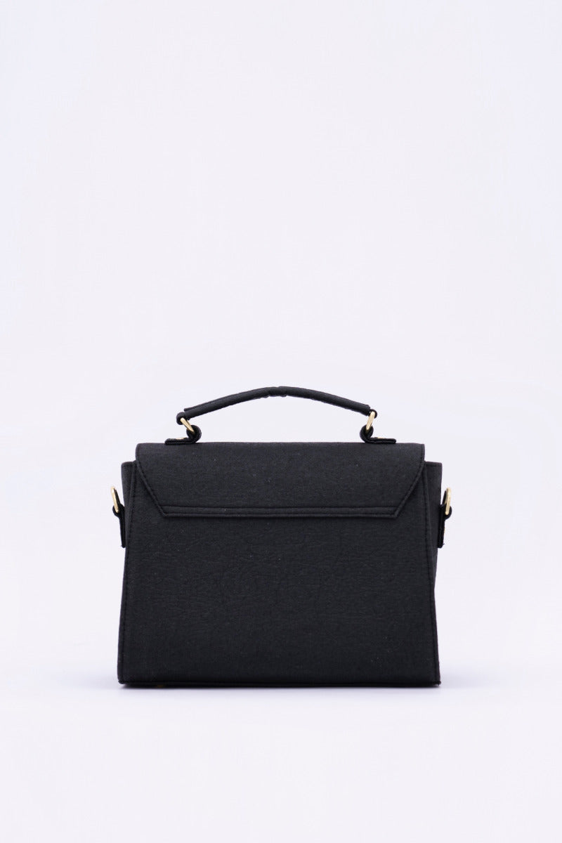 London Sadle Bag Pinatex - Truffle Black