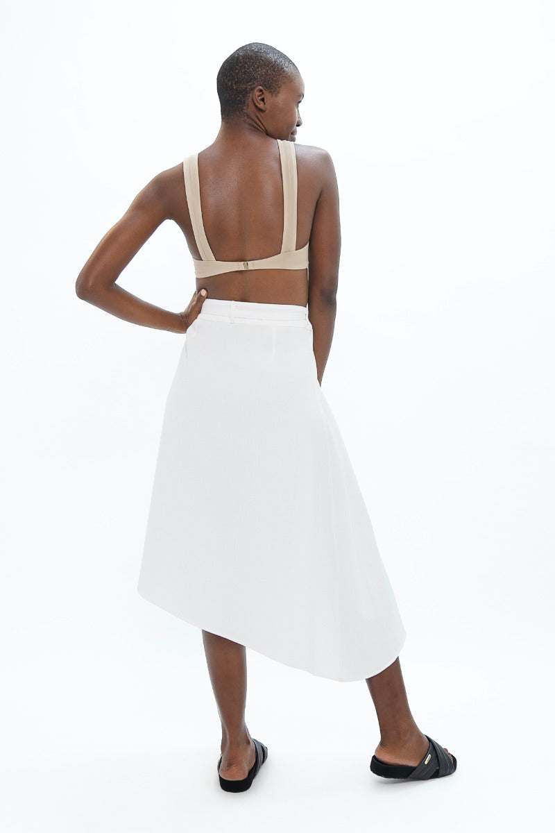 Mallorca Midi Skirt - White Dove