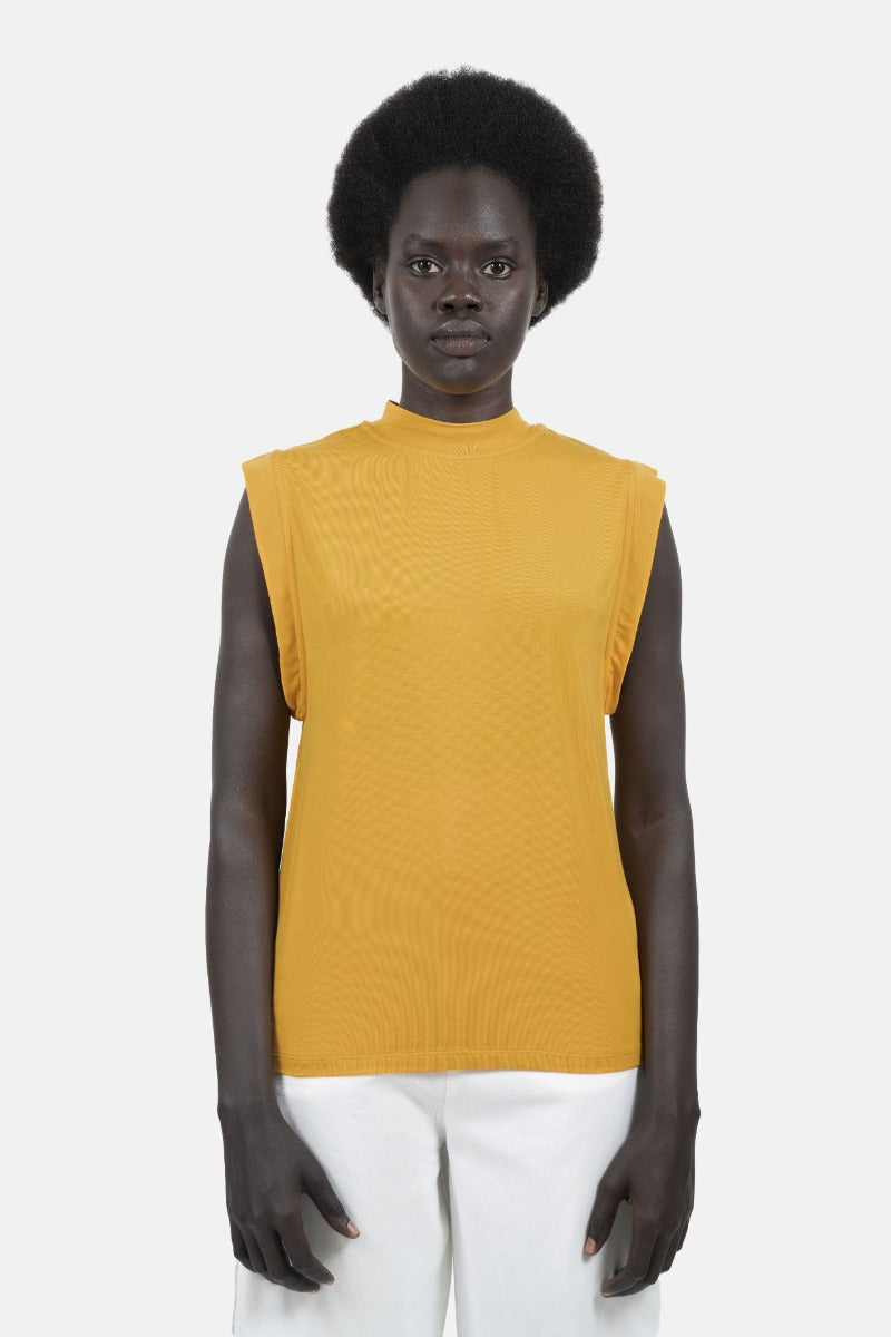 Marbella Sleeveless Top - Fenugreek Yellow