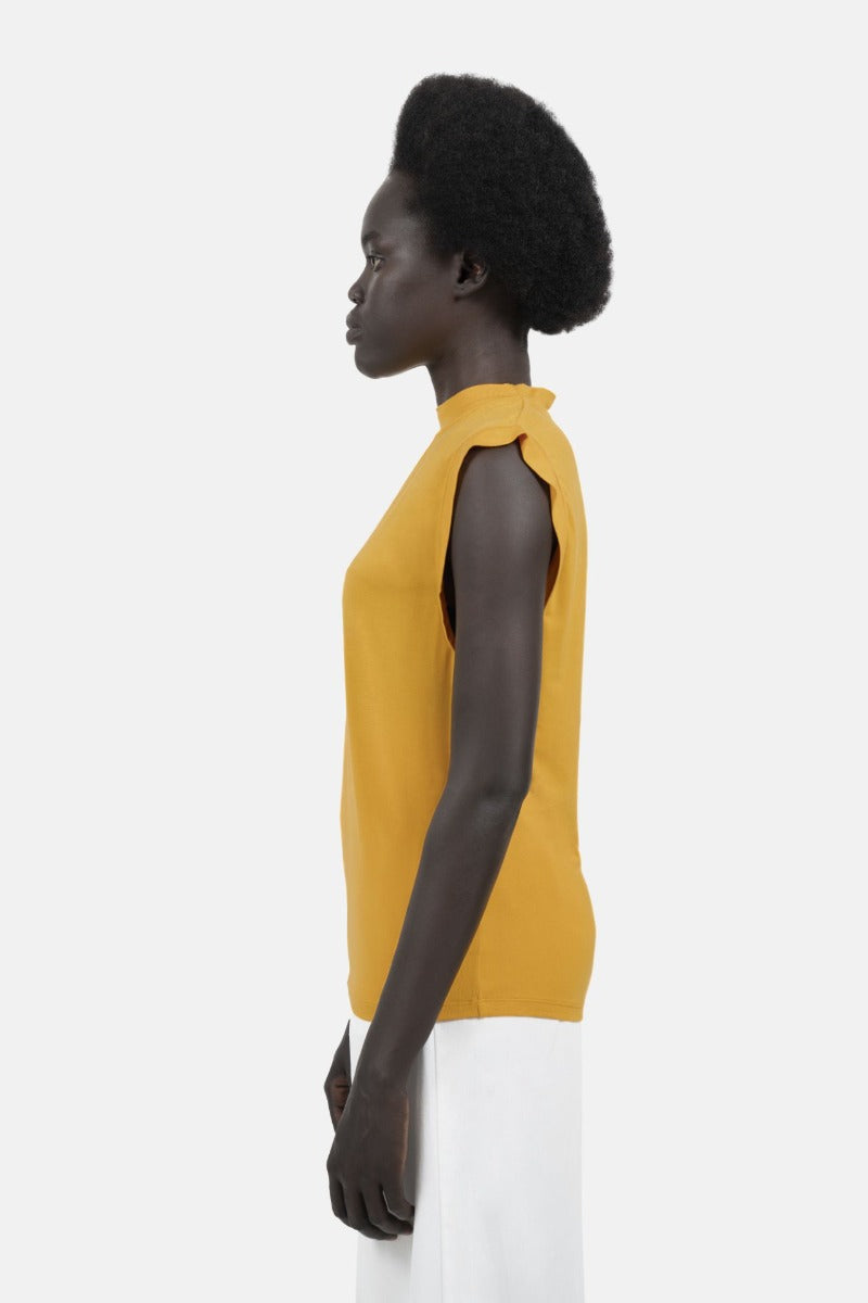 Marbella Sleeveless Top - Fenugreek Yellow