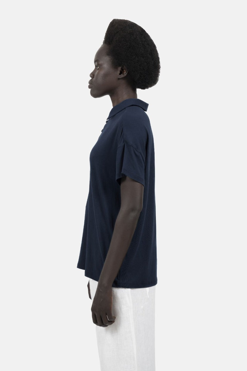 Metz Womens Polo Shirt - Kalonji Blue