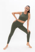 Load image into Gallery viewer, Munich Ankle Length Legging - Green Ash
