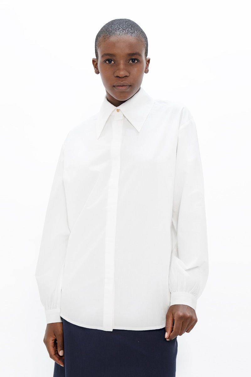 Prague Collar Shirt - Cloud White