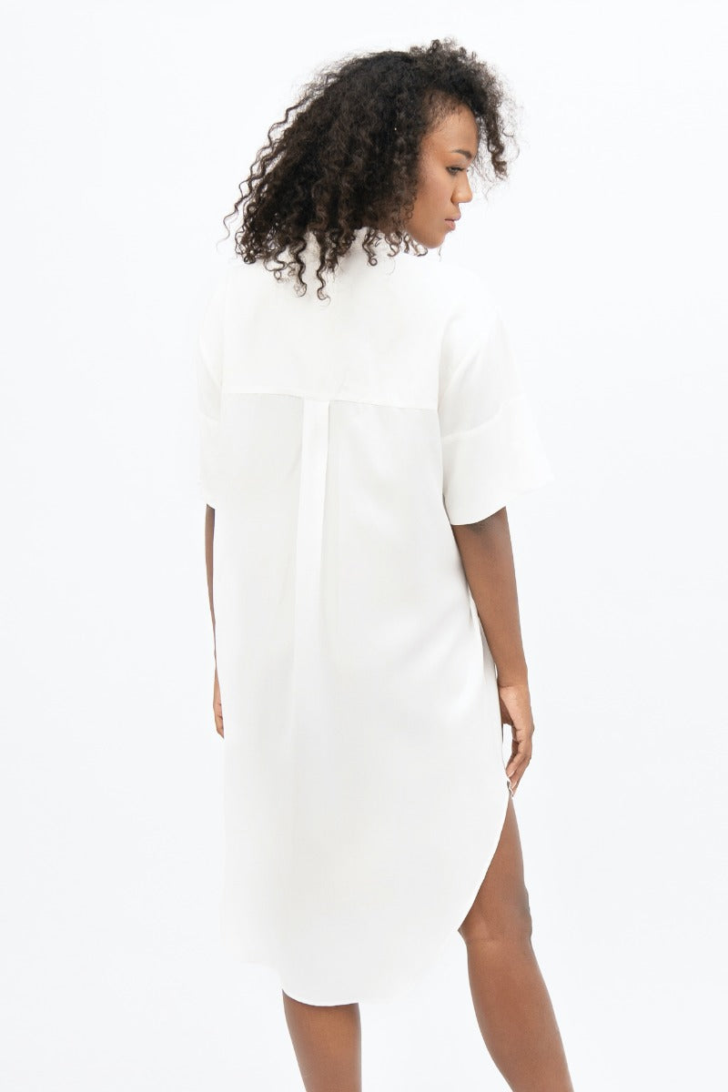 Seville Midi Dress - Porcelain White