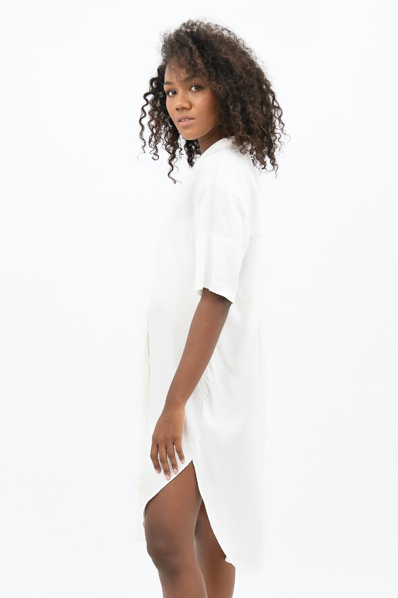 Seville Midi Dress - Porcelain White