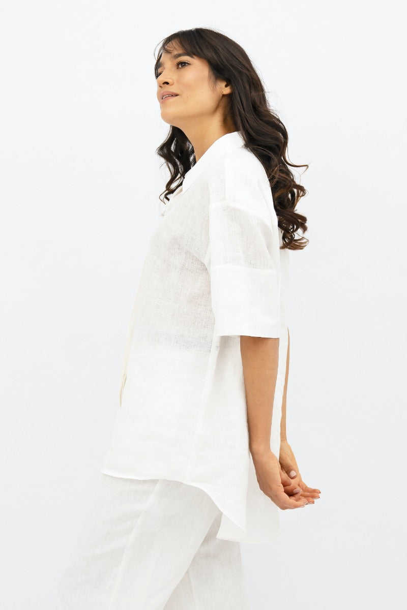 Seville Short Sleeves Shirt - Porcelain White