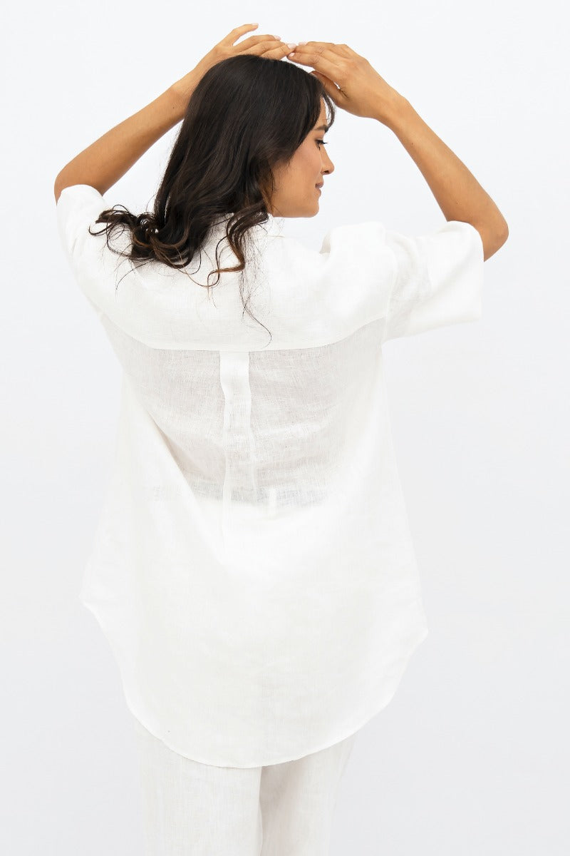 Seville Short Sleeves Shirt - Porcelain White