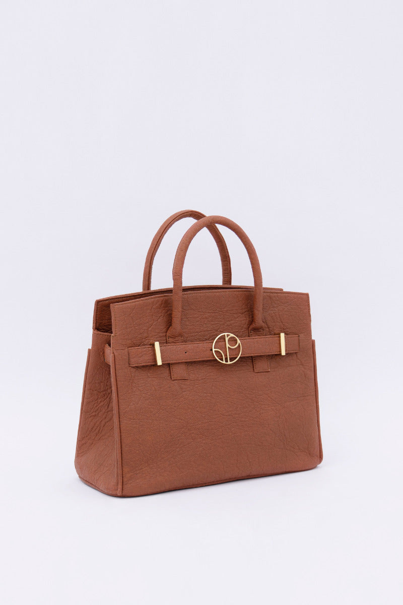 Sydney Handbag Pinatex - Mocha Brown