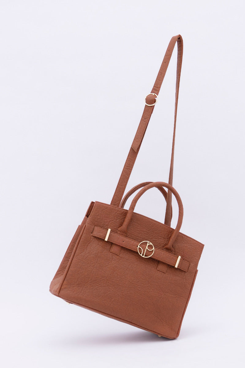 Sydney Handbag Pinatex - Mocha Brown