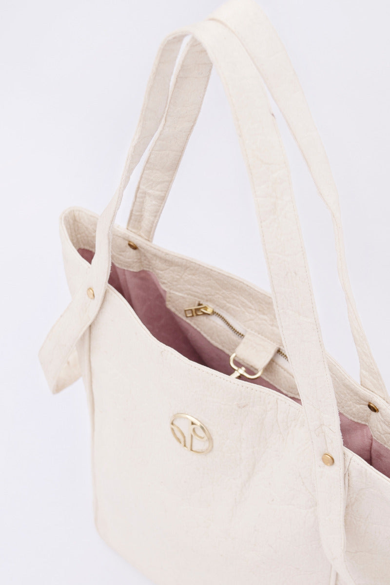 Tokyo Totebag Pinatex - Latte White